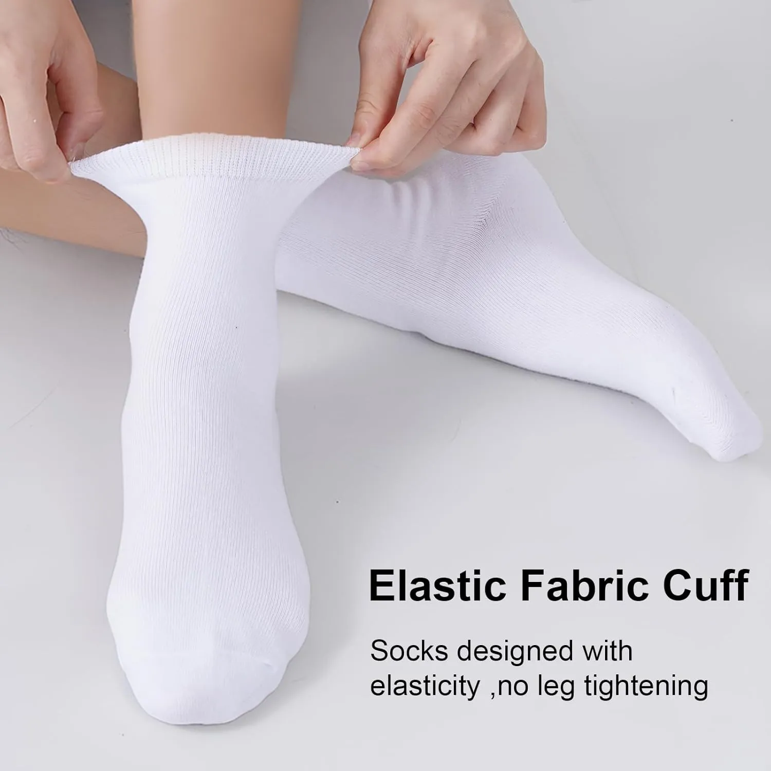 4 Pack Kids Crew Socks Youth Girls Boys Soft Cotton Seamless Toe Socks for School Uniform Dress