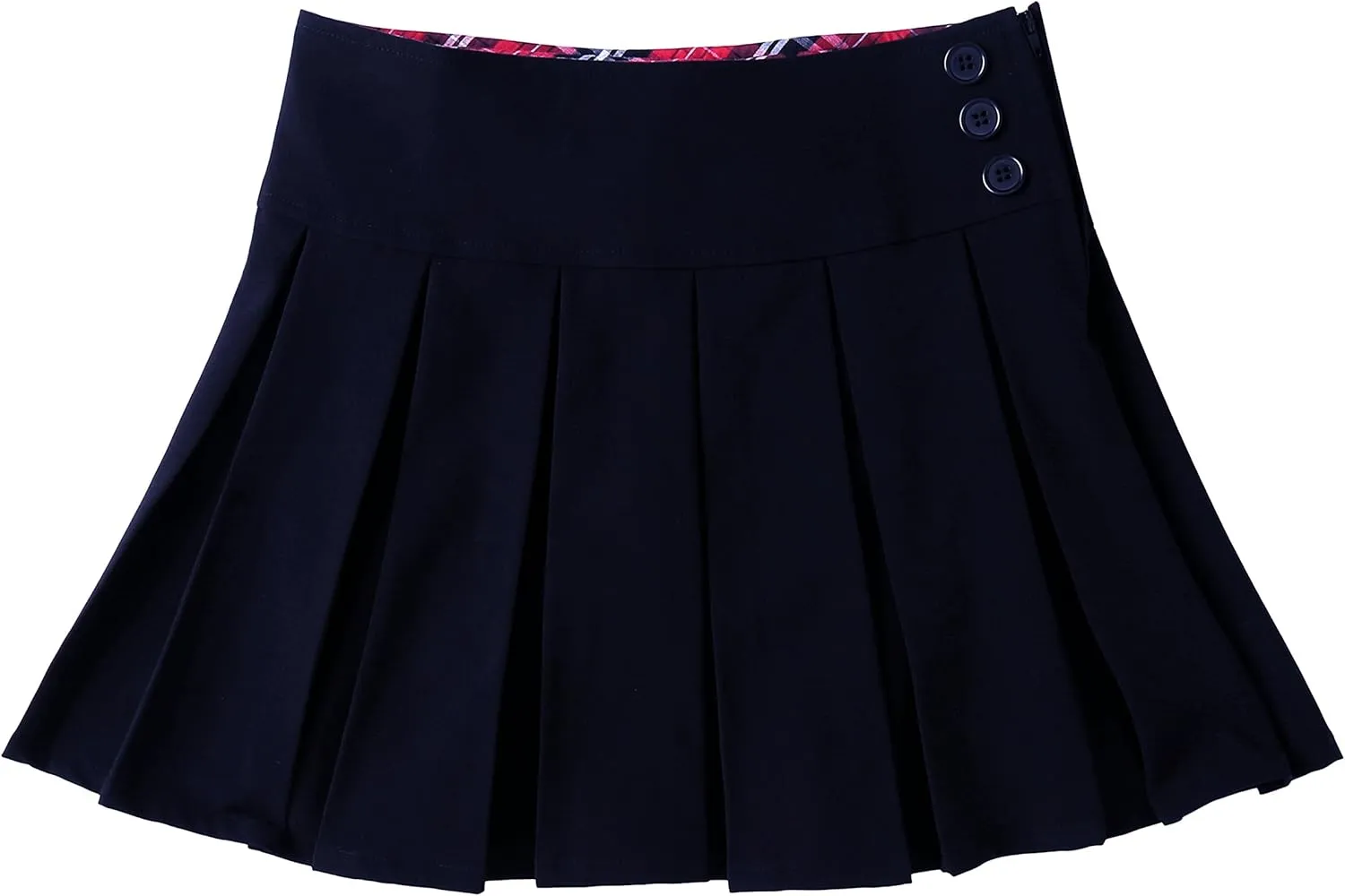 Bienzoe Girls School Uniform Skirt: Kids Adjustable Waist Pleated Dance Skort