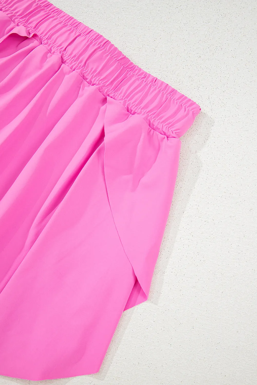 Bonbon Drawstring High Waist Lined Tennis Skorts