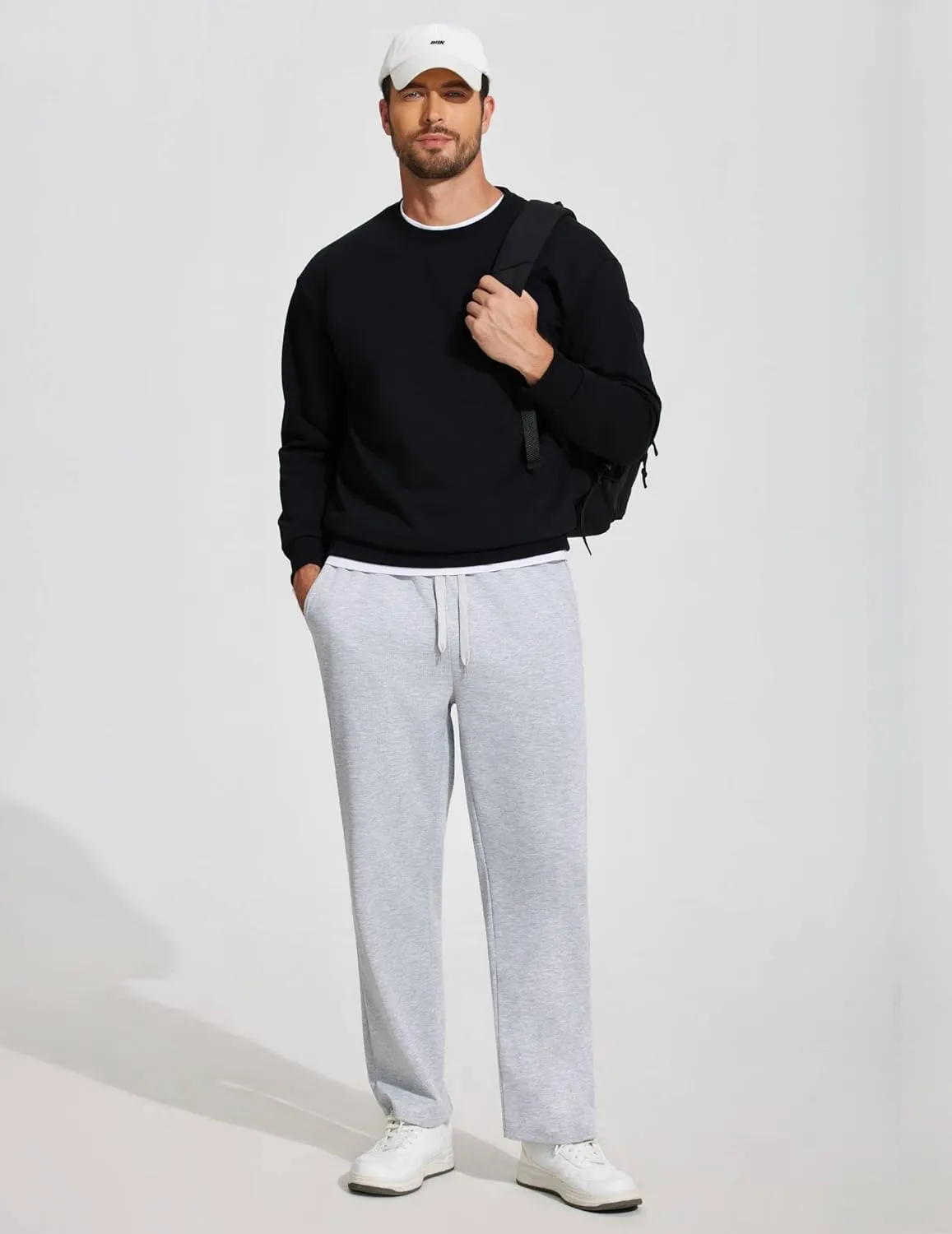 COOFANDY Men Jogger Yoga Sweatpants Casual Athletic Elastic Waist Pants Open Bottom Trouser Jersey Knit Pants with Pockets
