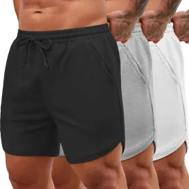 COOFANDY Mens 2 Pack Gym Workout Shorts Muscle Fit Lightweight Training Pants Bodybuilding Sports Jogger with Pockets