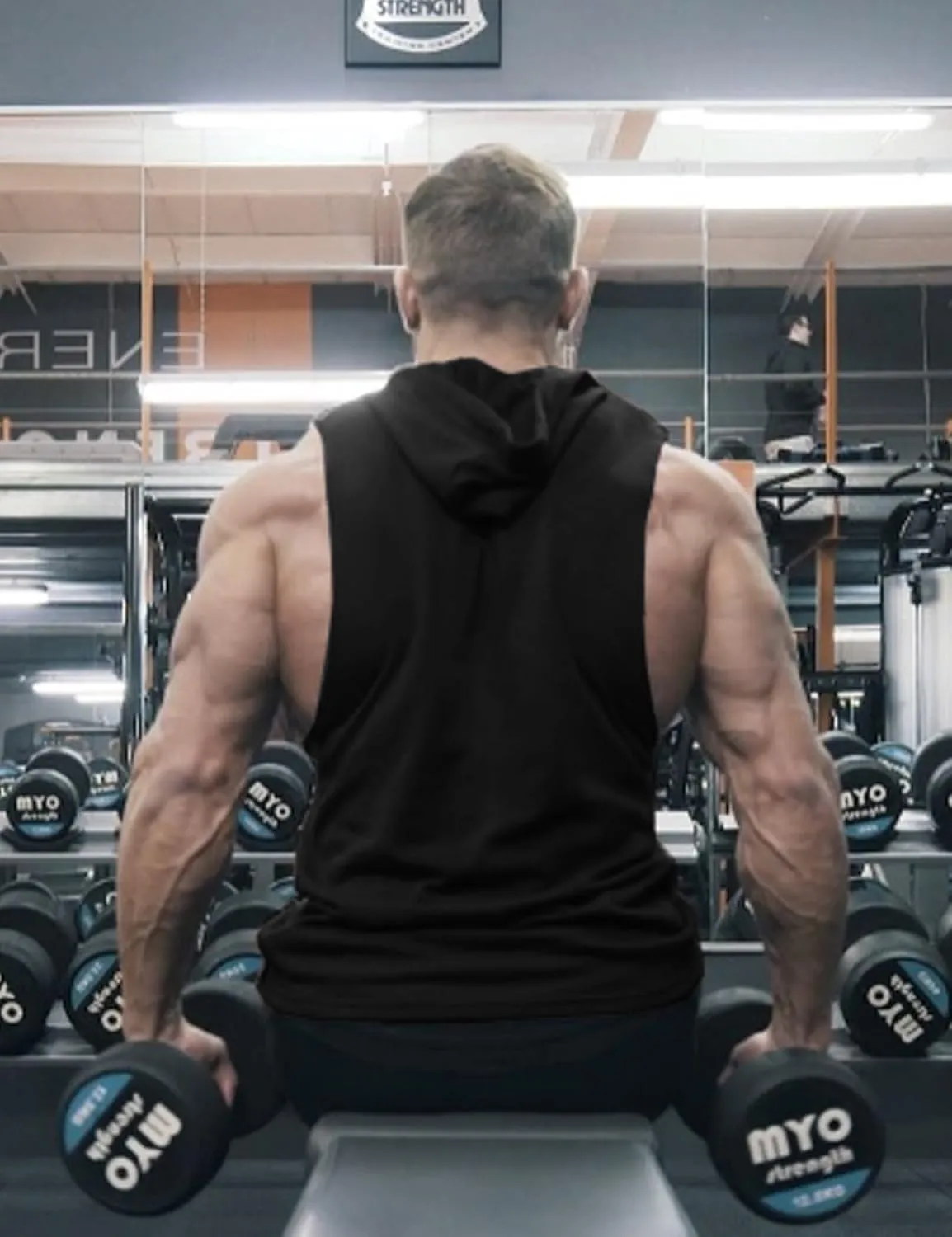 COOFANDY Men's Workout Hooded Tank Tops Bodybuilding Muscle Cut Off T Shirt Sleeveless Gym Hoodies