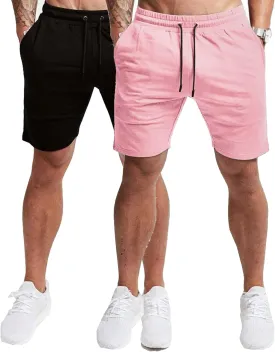EVERWORTH Men's Casual Training Shorts Gym Workout Fitness Short Bodybuilding Running Jogging Short Pants