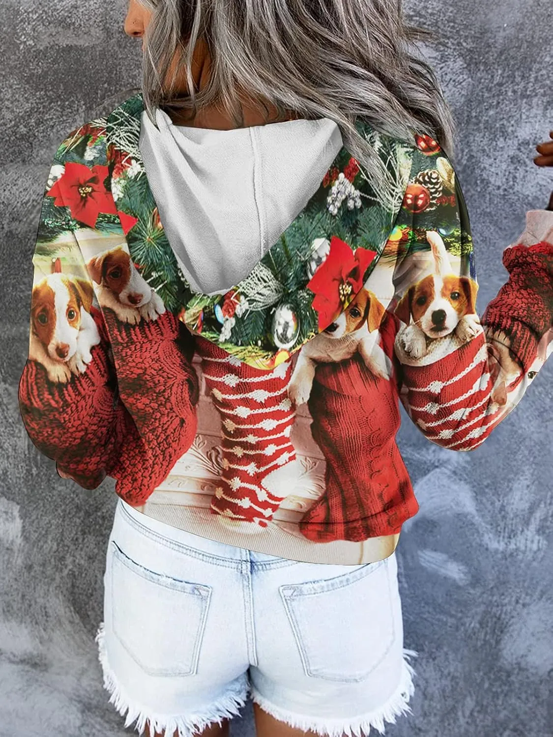 FARORO Hooded Sweatshirts for Women Hoodies Pullover Casual Sports Top Button Down Shirt with Pockets