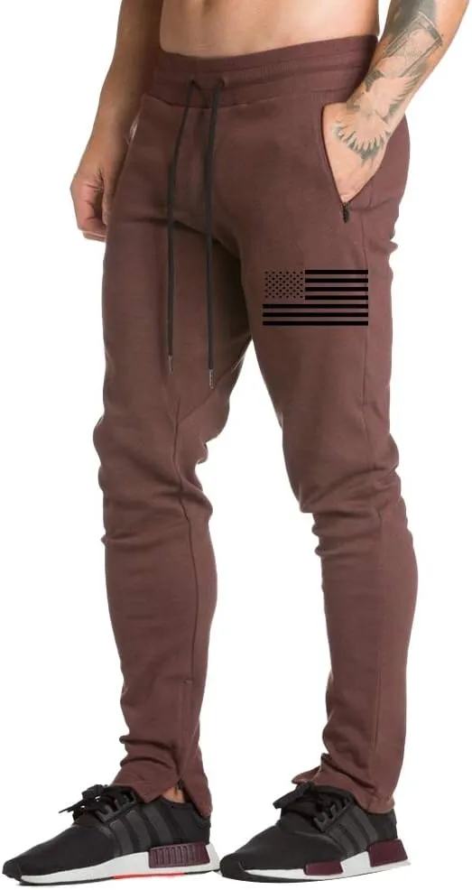 Men's American Flag Jogger Gym Workout Pants