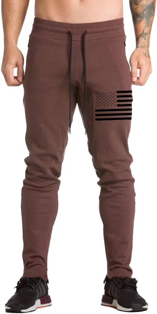 Men's American Flag Jogger Gym Workout Pants