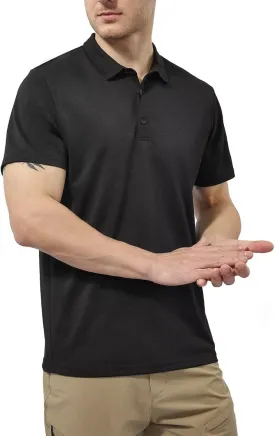 Mens Golf Polo Shirt - Quick Dry Lightweight Short Sleeve Polo T Shirts SPF Collared Shirts Outdoor Tops