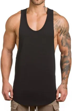 Men's Muscle Gym Workout Stringer Tank Tops Bodybuilding Fitness T-Shirts T01