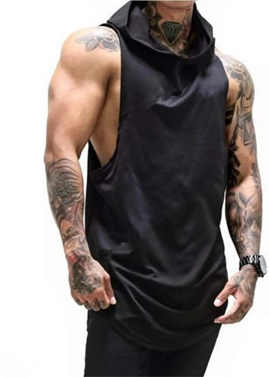 Muscle Killer 1 or 3 Pack Men's Workout Hooded Tank Tops Bodybuilding Muscle Cut Off T Shirt Sleeveless Gym Hoodies