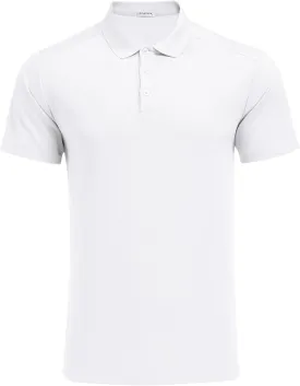 PINSPARK Golf Polo Shirts for Men Quick Dry Short Sleeve Collared Shirt Slim Fit Casual Solid Stylish Polos Shirt