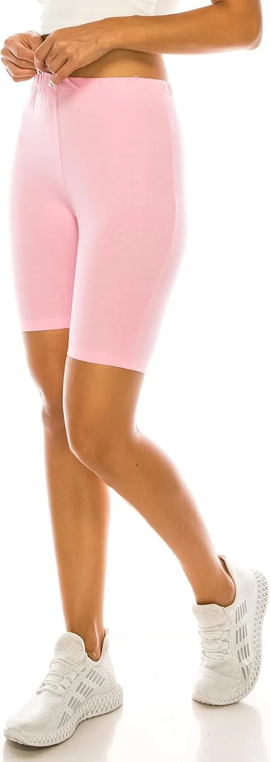 RENESEILLE Women's Active Biker Shorts  High Waist 7 Inseam Athletic Workout Gym Sports Yoga Running Bike Pants