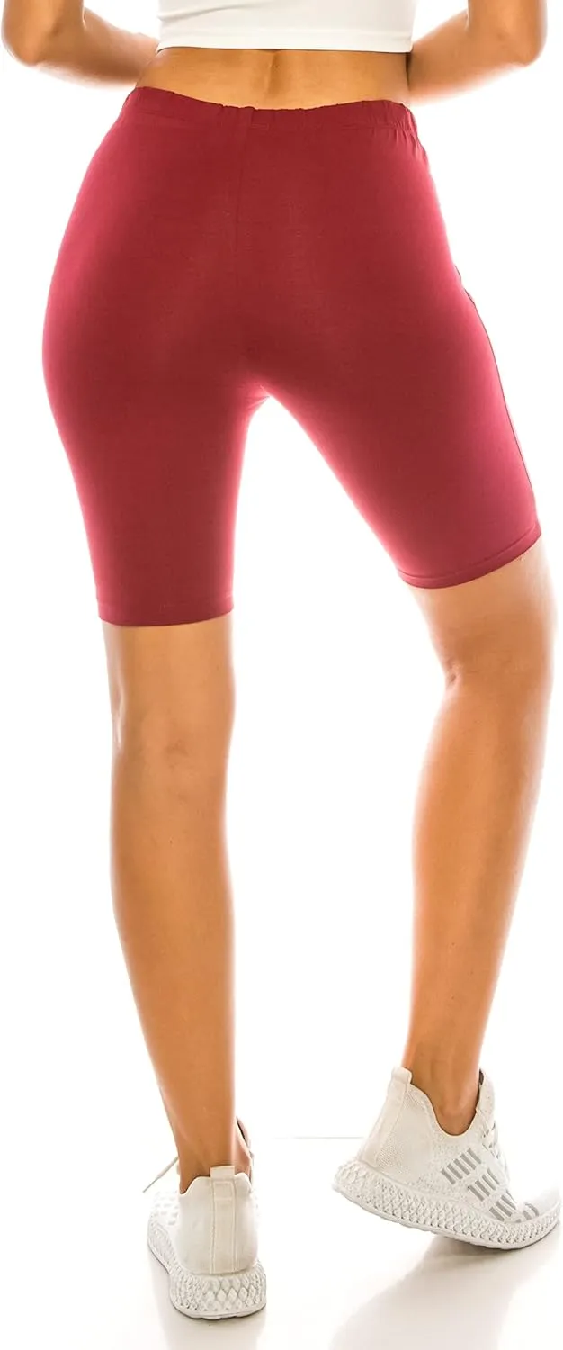 RENESEILLE Women's Active Biker Shorts  High Waist 7 Inseam Athletic Workout Gym Sports Yoga Running Bike Pants