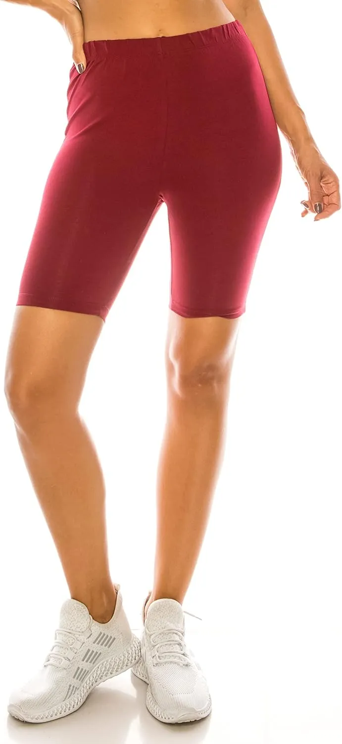RENESEILLE Women's Active Biker Shorts  High Waist 7 Inseam Athletic Workout Gym Sports Yoga Running Bike Pants