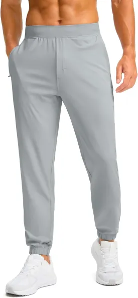 Soothfeel Men's Joggers with Zipper Pockets Golf Joggers Lightweight Sweatpants Athletic Workout Pants for Men Track