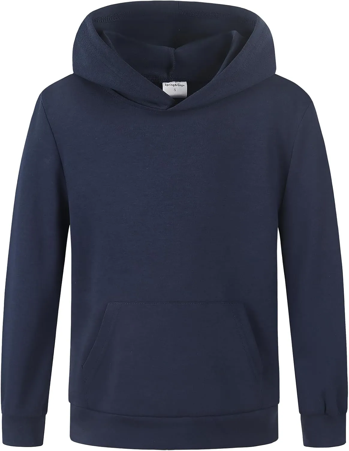 Spring&Gege Boys Lightweight Pullover Hoodies Long Sleeve Hooded Sweatshirt (5-14 Years)