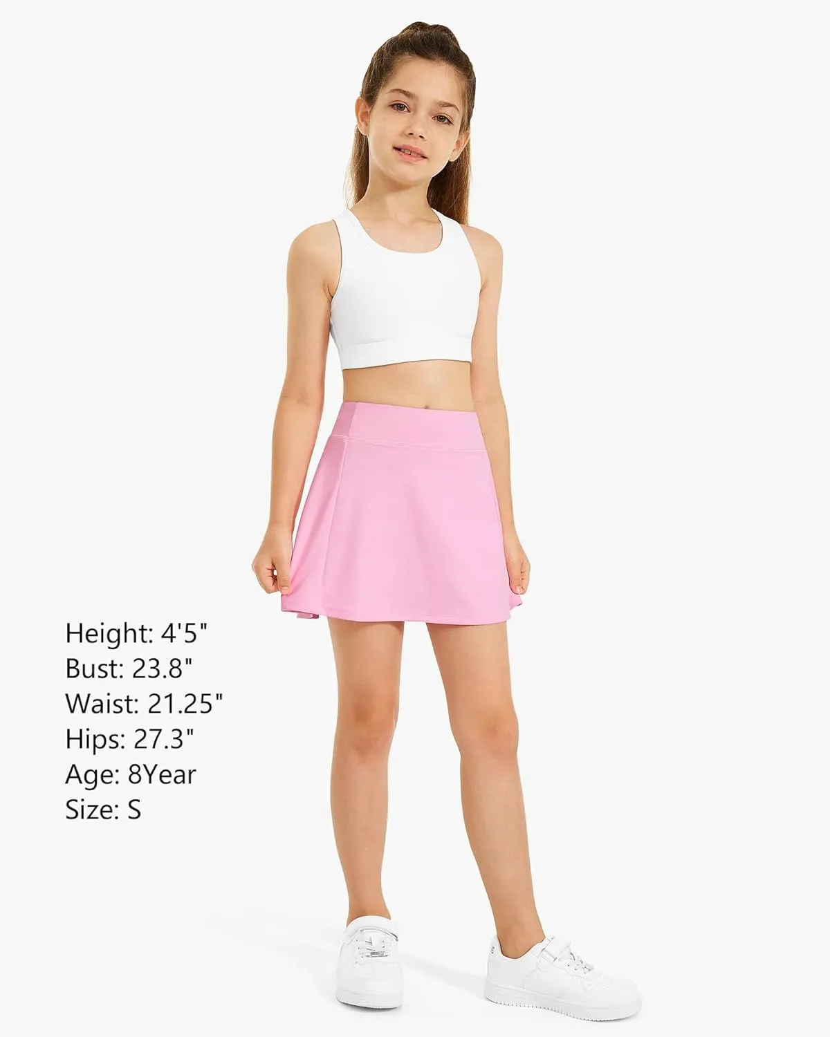 Stelle Girls Tennis Skirts with Pockets Athletic Skorts Inner Shorts High Waisted Sports Golf Running Skirt