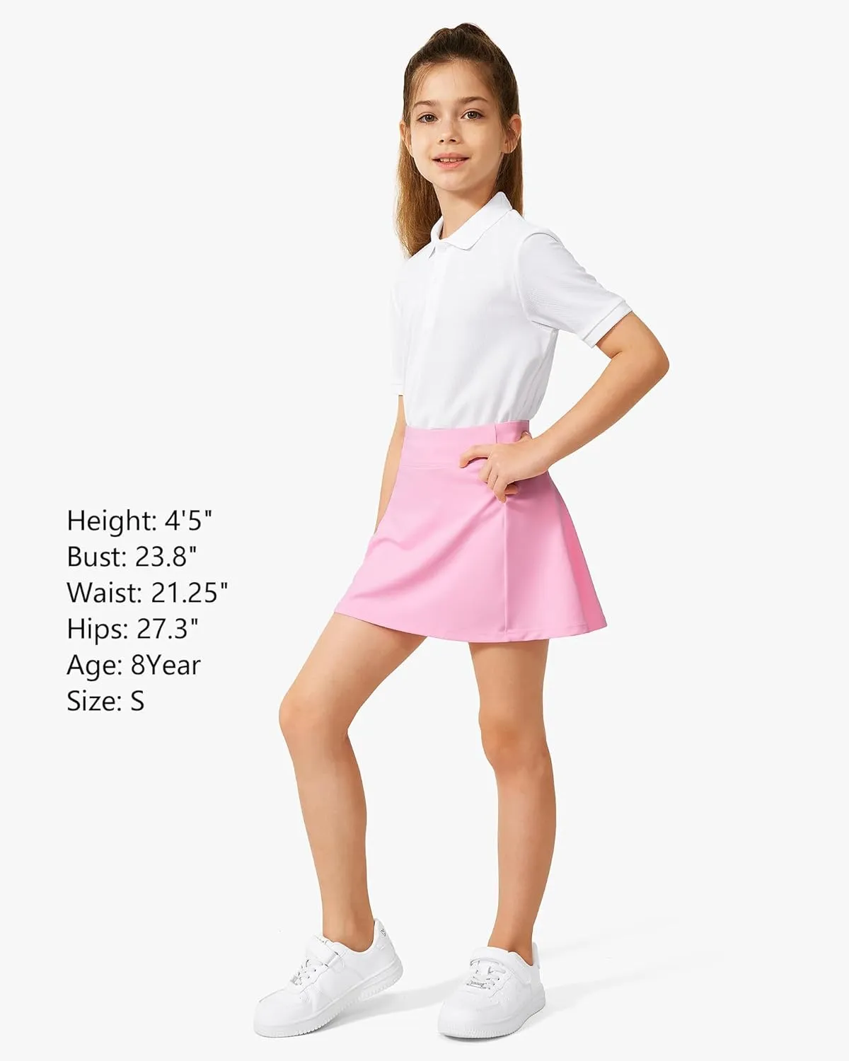 Stelle Girls Tennis Skirts with Pockets Athletic Skorts Inner Shorts High Waisted Sports Golf Running Skirt