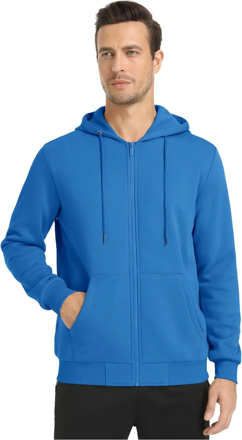 TACVASEN Mens Zip Up Hoodie Fleece Lined Hoodie Jacket Men Full Zip Sweatshirts Outdoor Thermal Athletic Hoodies