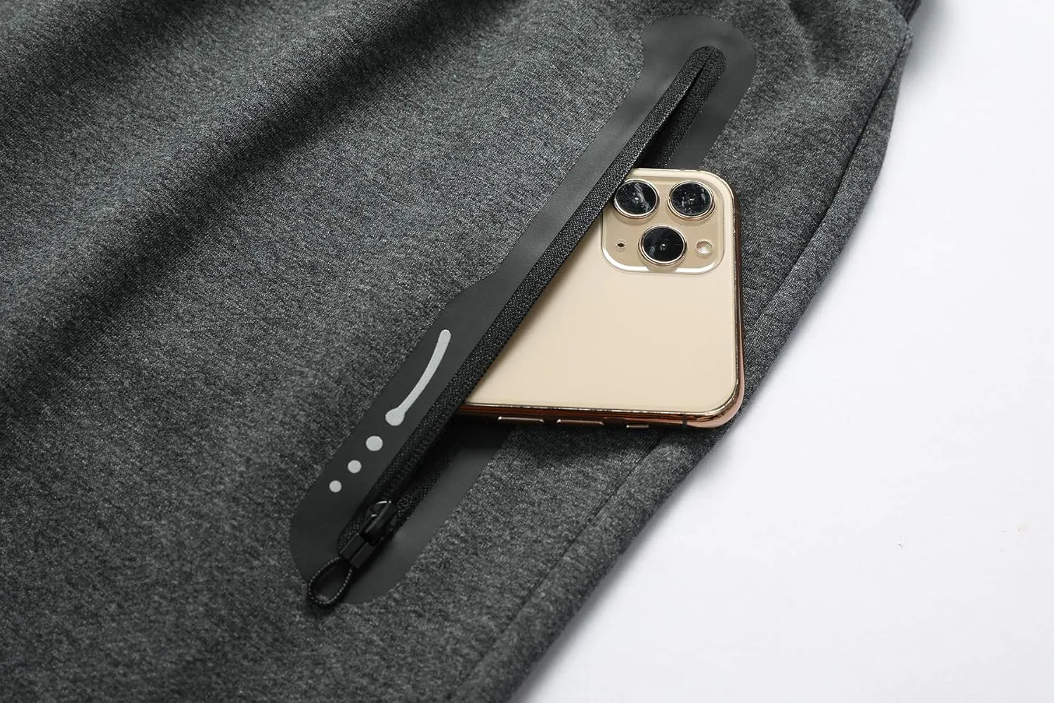 Tansozer Mens Athletic Shorts with Zip Pockets