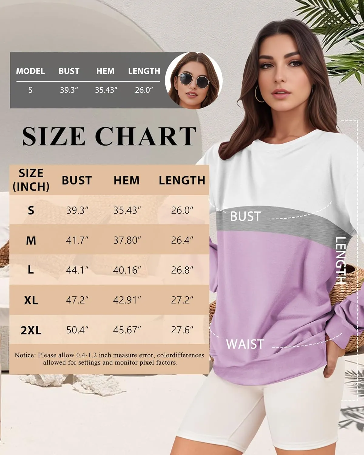 Women Sweatshirt, Casual Crewneck Sweatshirts for Women Loose Fit Long Sleeve Pullover Tops Cute Soft Shirt