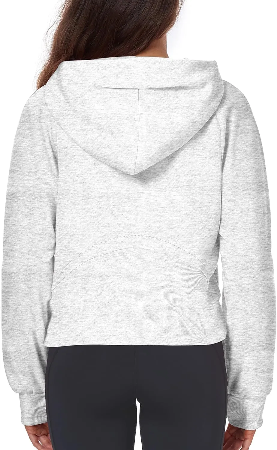 Womens Half Zip Hoodies Quarter Zipper Up Cropped Sweatshirt Long Sleeve Athletic Pullover Tops with Thumb Hole